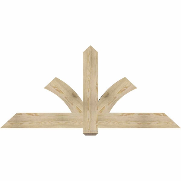 Ekena Millwork Redmond Rough Sawn Timber Gable Bracket, Douglas Fir, 72"W x 33"H x 4"D x 6"F, 11/12 Pitch GBW072X33X0406RED00RDF - main